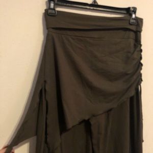 Yoga pants with attached skirt